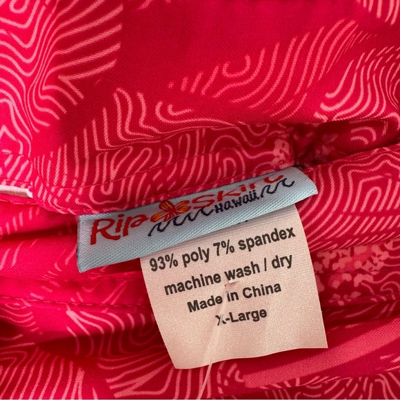 NWT Ripskirt Hawaii Pink Tropics Hibiscus Wrap Swim Cover Up Size XL - Picture 3 of 6